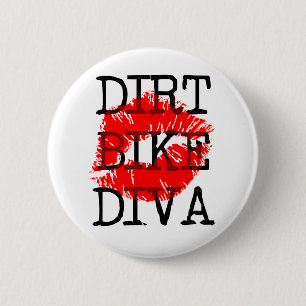 Badge Rond 5 Cm Bouton Motocross Dirt Bike Diva