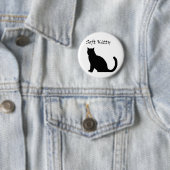 Badge Rond 5 Cm Bouton mou de Kitty (En situation)