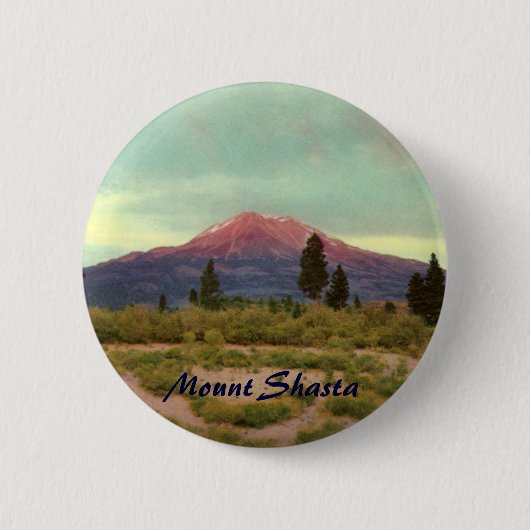 Badge Rond 5 Cm Bouton Mount Shasta (Devant)