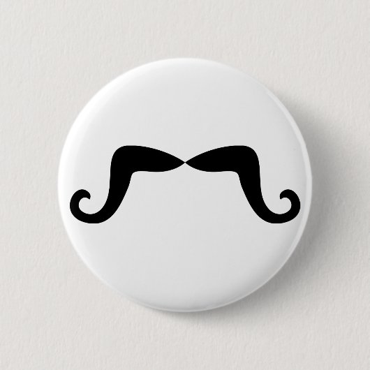 Badge Rond 5 Cm Bouton Moustache (Devant)