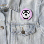 Badge Rond 5 Cm Bouton Mouton de la chambre (En situation)