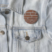 Badge Rond 5 Cm Bouton Mur de briques (En situation)