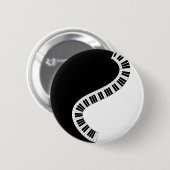 Badge Rond 5 Cm Bouton musical du clavier de piano (Devant & derrière)