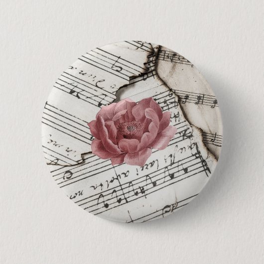 Badge Rond 5 Cm bouton musique (Devant)