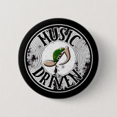 Badge Rond 5 Cm Bouton Musique (Devant)