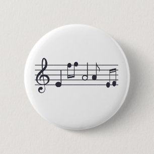 Badge Rond 5 Cm Bouton Musique