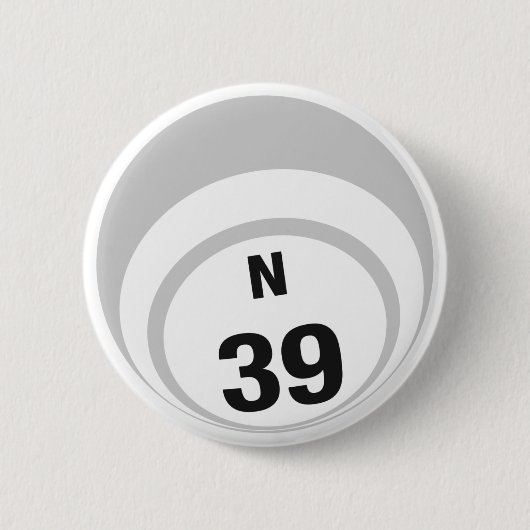 Badge Rond 5 Cm Bouton N39 Bingo Ball (Devant)