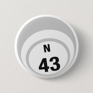 Badge Rond 5 Cm Bouton N43 Bingo Ball