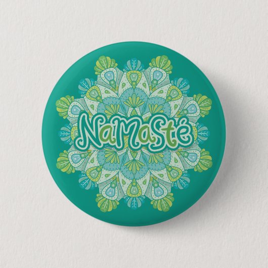 Badge Rond 5 Cm Bouton Namasté (Devant)