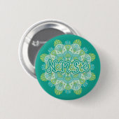Badge Rond 5 Cm Bouton Namasté (Devant & derrière)