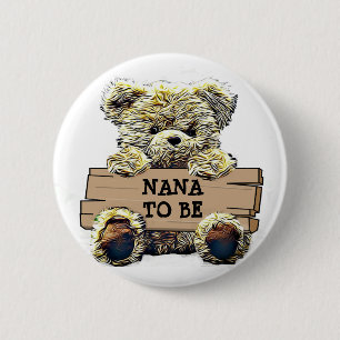 Badge Rond 5 Cm Bouton Nana to Be Baby shower