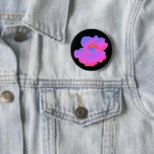 Badge Rond 5 Cm Bouton Nasturtium rose (En situation)