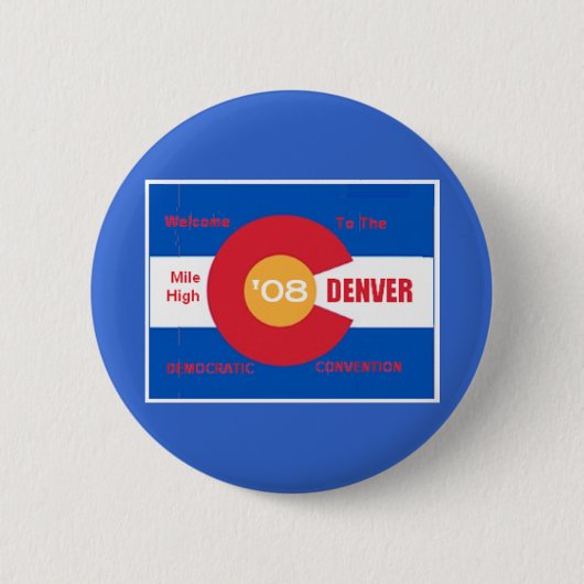 Badge Rond 5 Cm Bouton national de Denver de convention démocrate (Devant)