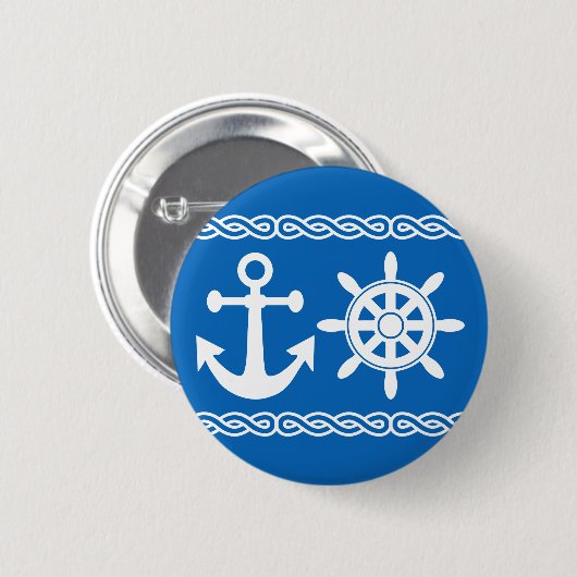 Badge Rond 5 Cm Bouton nautique (Devant & derrière)