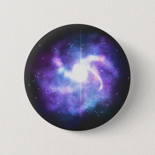 Badge Rond 5 Cm Bouton Nebula/Espace (Devant)