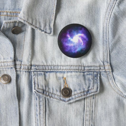 Badge Rond 5 Cm Bouton Nebula/Espace (En situation)