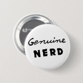 Badge Rond 5 Cm Bouton nerd véritable (Devant & derrière)