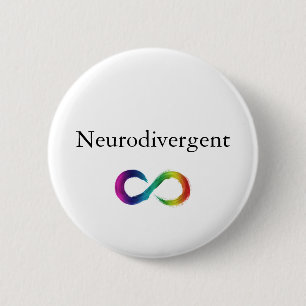 Badge Rond 5 Cm Bouton Neurodivergent