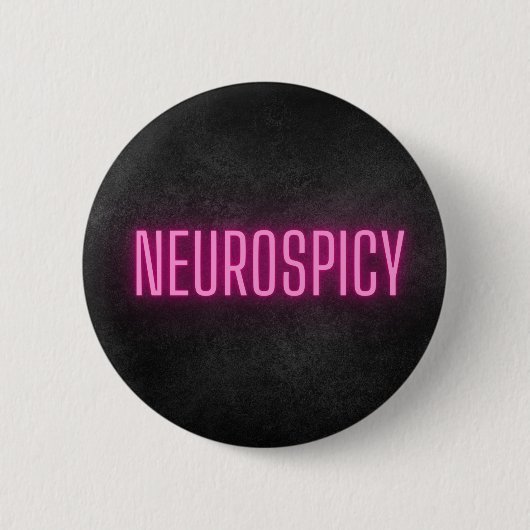 Badge Rond 5 Cm Bouton Neurospicy Neon (Devant)