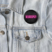 Badge Rond 5 Cm Bouton Neurospicy Neon (En situation)