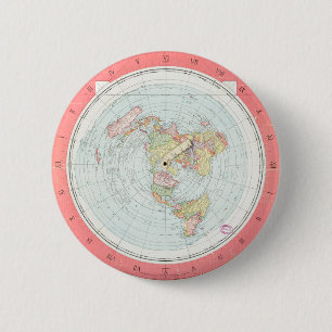 Badge Rond 5 Cm Bouton "NEW STANDARD MAP OF THE WORLD" de Gleason