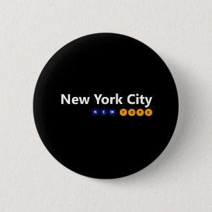 Badge Rond 5 Cm Bouton New York City