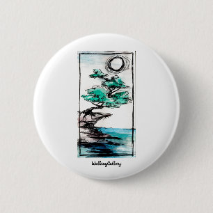 Badge Rond 5 Cm Bouton Night