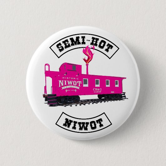 Badge Rond 5 Cm Bouton Niwot semi-chaud 2-1/4", avec flamme (Devant)