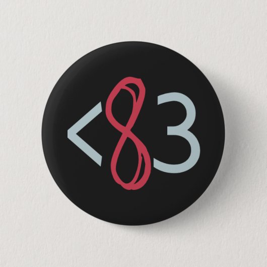 Badge Rond 5 Cm Bouton - noir (Devant)
