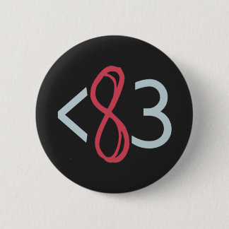 Badge Rond 5 Cm Bouton - noir