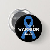 Badge Rond 5 Cm Bouton noir Alopecia Warrior (Devant & derrière)