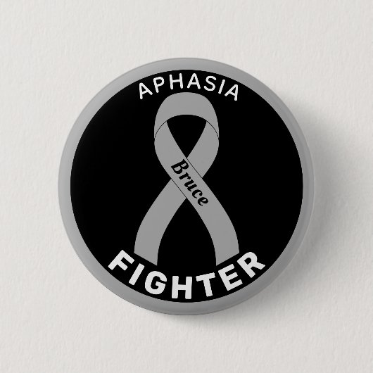 Badge Rond 5 Cm Bouton noir Aphasia Fighter Fighter (Devant)