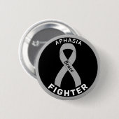 Badge Rond 5 Cm Bouton noir Aphasia Fighter Fighter (Devant & derrière)