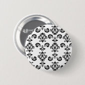 Badge Rond 5 Cm Bouton noir baroque (Devant & derrière)