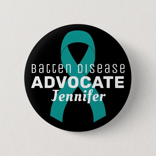 Badge Rond 5 Cm Bouton noir Batten Disease Advocate (Devant)