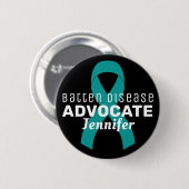 Badge Rond 5 Cm Bouton noir Batten Disease Advocate (Devant & derrière)