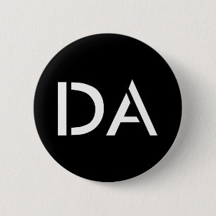 Badge Rond 5 Cm Bouton noir classique du DA