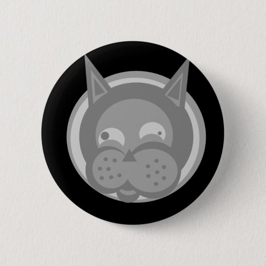 Badge Rond 5 Cm Bouton noir de chats de Weirdy (Devant)