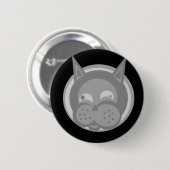 Badge Rond 5 Cm Bouton noir de chats de Weirdy (Devant & derrière)