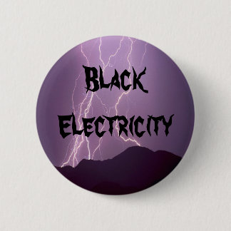 Badge Rond 5 Cm Bouton noir de l'électricité