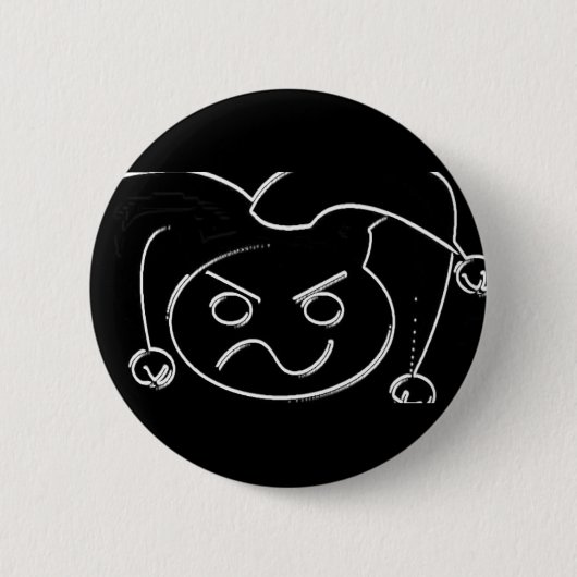 Badge Rond 5 Cm Bouton noir de logo (Devant)