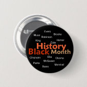 Badge Rond 5 Cm Bouton NOIR de MOIS d'HISTOIRE (Devant & derrière)
