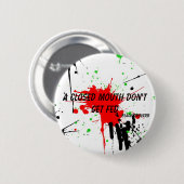 Badge Rond 5 Cm Bouton noir de proverbe (Devant & derrière)