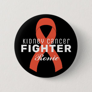 Badge Rond 5 Cm Bouton noir du ruban du cancer du rein