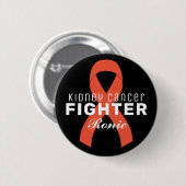 Badge Rond 5 Cm Bouton noir du ruban du cancer du rein (Devant & derrière)