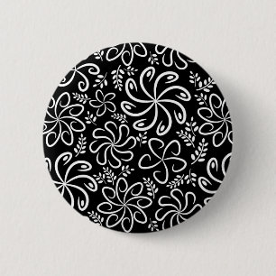 Badge Rond 5 Cm Bouton noir et blanc