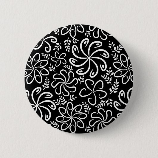 Badge Rond 5 Cm Bouton noir et blanc (Devant)