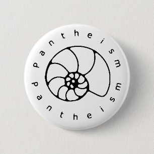 Badge Rond 5 Cm Bouton noir et blanc de Pantheism