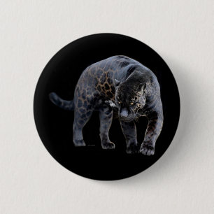 Badge Rond 5 Cm Bouton noir Jaguar Diablo