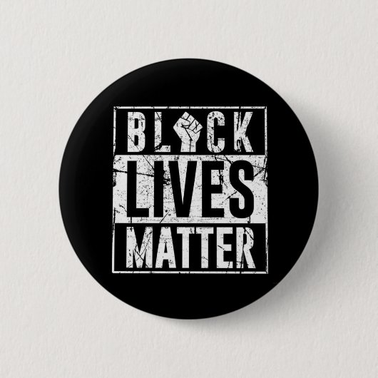 Badge Rond 5 Cm Bouton Noir Lives Matton (Devant)